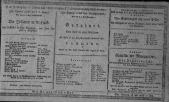 Theaterzettel (Oper und Burgtheater in Wien) 18110111 Seite: 1