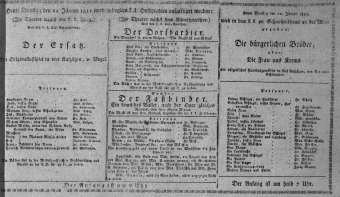 Theaterzettel (Oper und Burgtheater in Wien) 18110122 Seite: 1