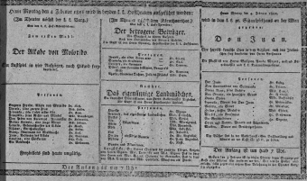 Theaterzettel (Oper und Burgtheater in Wien) 18110204 Seite: 1
