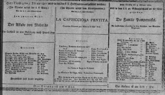 Theaterzettel (Oper und Burgtheater in Wien) 18110205 Seite: 1