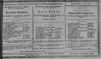 Theaterzettel (Oper und Burgtheater in Wien) 18110217 Seite: 1