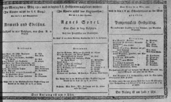 Theaterzettel (Oper und Burgtheater in Wien) 18110304 Seite: 1