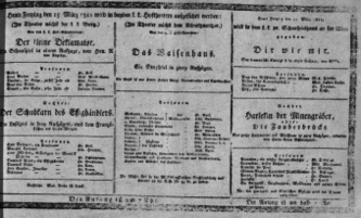 Theaterzettel (Oper und Burgtheater in Wien) 18110315 Seite: 1