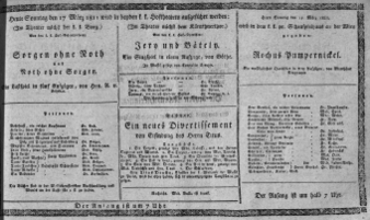 Theaterzettel (Oper und Burgtheater in Wien) 18110317 Seite: 1