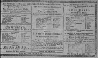 Theaterzettel (Oper und Burgtheater in Wien) 18110319 Seite: 1