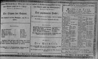 Theaterzettel (Oper und Burgtheater in Wien) 18110327 Seite: 1