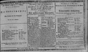Theaterzettel (Oper und Burgtheater in Wien) 18110330 Seite: 1