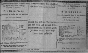 Theaterzettel (Oper und Burgtheater in Wien) 18110423 Seite: 1