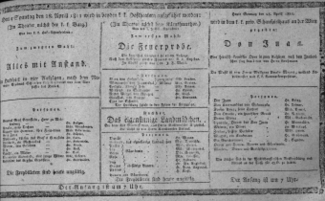 Theaterzettel (Oper und Burgtheater in Wien) 18110428 Seite: 1