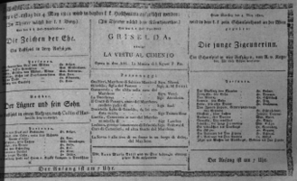 Theaterzettel (Oper und Burgtheater in Wien) 18110504 Seite: 1