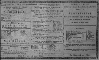 Theaterzettel (Oper und Burgtheater in Wien) 18110511 Seite: 1
