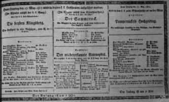 Theaterzettel (Oper und Burgtheater in Wien) 18110517 Seite: 1