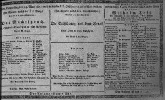 Theaterzettel (Oper und Burgtheater in Wien) 18110523 Seite: 1