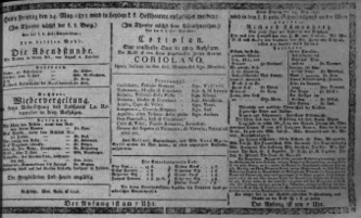 Theaterzettel (Oper und Burgtheater in Wien) 18110524 Seite: 1