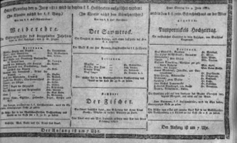 Theaterzettel (Oper und Burgtheater in Wien) 18110609 Seite: 1
