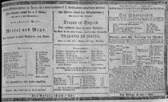 Theaterzettel (Oper und Burgtheater in Wien) 18110619 Seite: 1