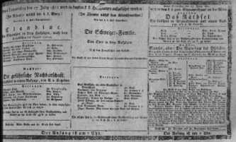 Theaterzettel (Oper und Burgtheater in Wien) 18110627 Seite: 1