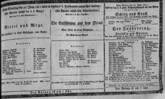 Theaterzettel (Oper und Burgtheater in Wien) 18110630 Seite: 1