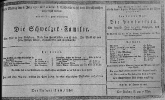 Theaterzettel (Oper und Burgtheater in Wien) 18110708 Seite: 1