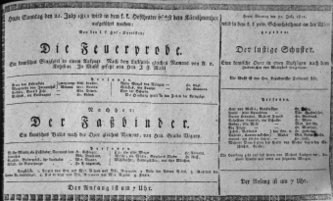 Theaterzettel (Oper und Burgtheater in Wien) 18110721 Seite: 1