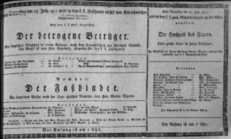 Theaterzettel (Oper und Burgtheater in Wien) 18110725 Seite: 1