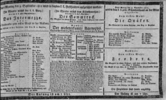 Theaterzettel (Oper und Burgtheater in Wien) 18110909 Seite: 1