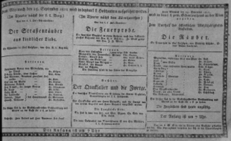 Theaterzettel (Oper und Burgtheater in Wien) 18110925 Seite: 1
