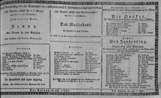 Theaterzettel (Oper und Burgtheater in Wien) 18110926 Seite: 1