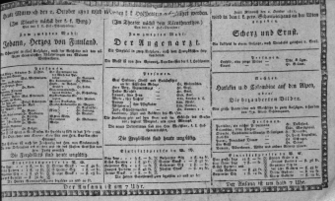 Theaterzettel (Oper und Burgtheater in Wien) 18111002 Seite: 1