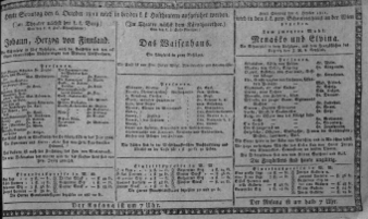 Theaterzettel (Oper und Burgtheater in Wien) 18111006 Seite: 1
