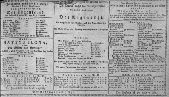 Theaterzettel (Oper und Burgtheater in Wien) 18111013 Seite: 1