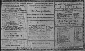 Theaterzettel (Oper und Burgtheater in Wien) 18111022 Seite: 1