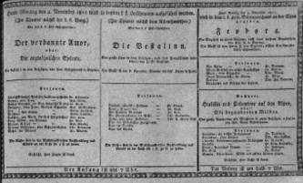 Theaterzettel (Oper und Burgtheater in Wien) 18111104 Seite: 1