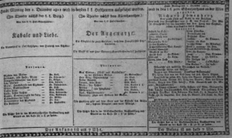 Theaterzettel (Oper und Burgtheater in Wien) 18111202 Seite: 1