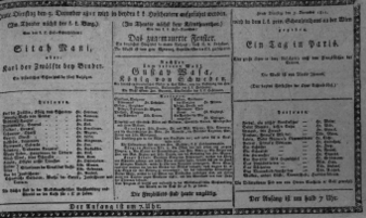 Theaterzettel (Oper und Burgtheater in Wien) 18111203 Seite: 1