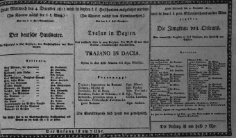 Theaterzettel (Oper und Burgtheater in Wien) 18111204 Seite: 1