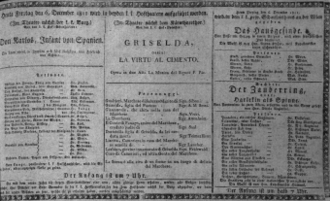 Theaterzettel (Oper und Burgtheater in Wien) 18111206 Seite: 1
