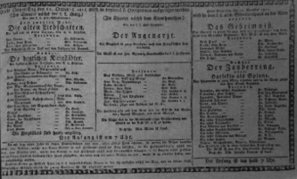 Theaterzettel (Oper und Burgtheater in Wien) 18111212 Seite: 1