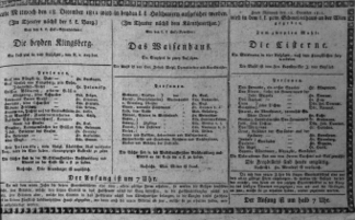 Theaterzettel (Oper und Burgtheater in Wien) 18111218 Seite: 1