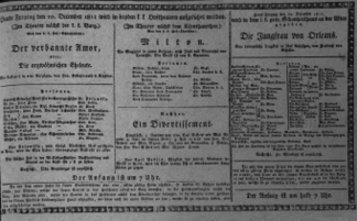 Theaterzettel (Oper und Burgtheater in Wien) 18111220 Seite: 1