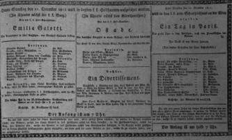Theaterzettel (Oper und Burgtheater in Wien) 18111221 Seite: 1