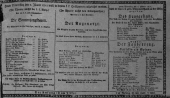 Theaterzettel (Oper und Burgtheater in Wien) 18120102 Seite: 1