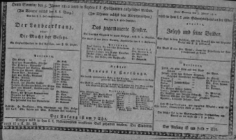 Theaterzettel (Oper und Burgtheater in Wien) 18120105 Seite: 1
