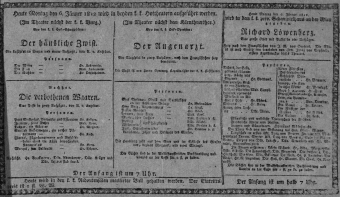 Theaterzettel (Oper und Burgtheater in Wien) 18120106 Seite: 1