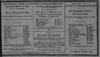 Theaterzettel (Oper und Burgtheater in Wien) 18120110 Seite: 1