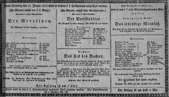 Theaterzettel (Oper und Burgtheater in Wien) 18120126 Seite: 1