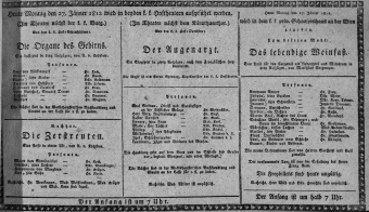 Theaterzettel (Oper und Burgtheater in Wien) 18120127 Seite: 1