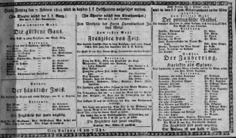 Theaterzettel (Oper und Burgtheater in Wien) 18120207 Seite: 1