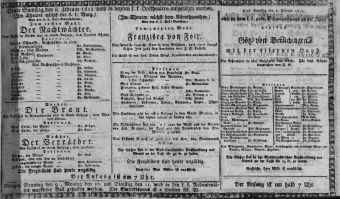 Theaterzettel (Oper und Burgtheater in Wien) 18120208 Seite: 1