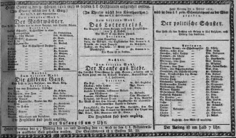 Theaterzettel (Oper und Burgtheater in Wien) 18120209 Seite: 1